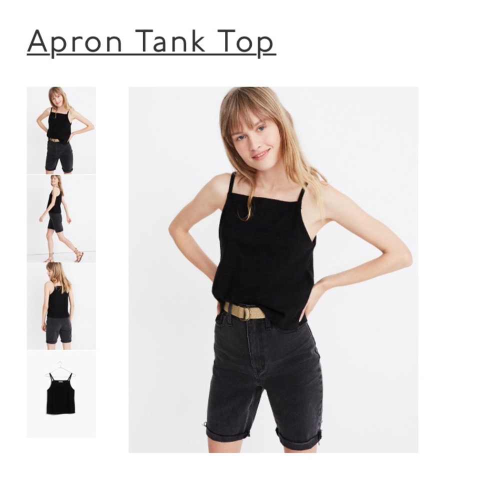 NWT Madewell apron tank top